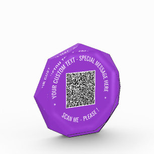 QR-Code-Scan Info Benutzerdefiniertes Foto-Blockga Fotoblock