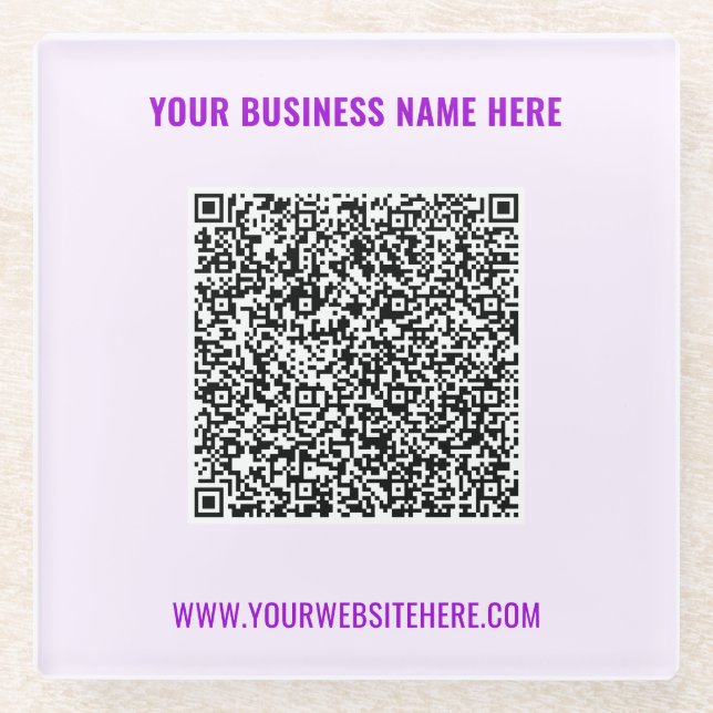 QR Code Scan Info Benutzerdefiniertes Untersetzer- Glasuntersetzer (Vorderseite)