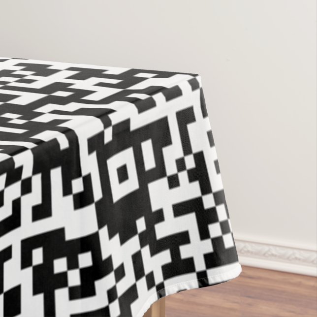 QR Code Scan Info Blue Tablecloth - Farben auswähl Tischdecke (Beispiel)