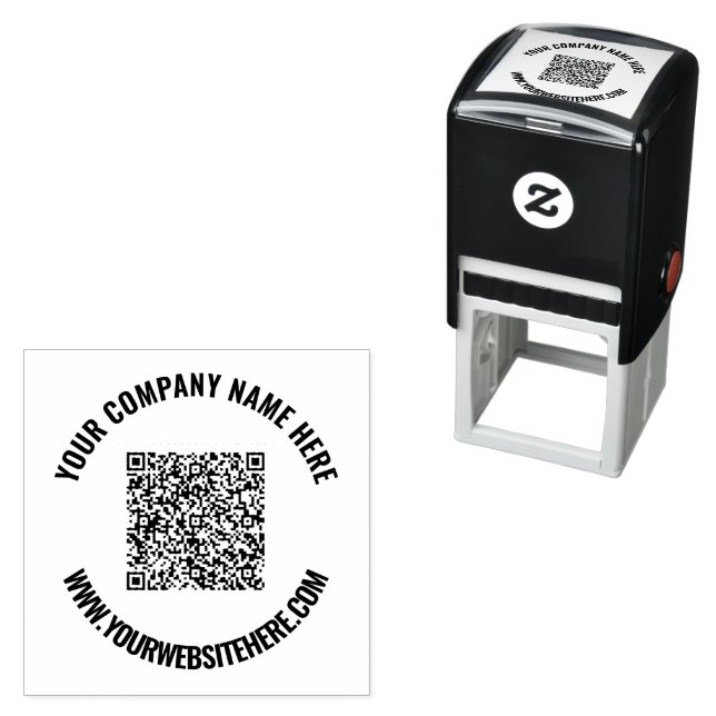 QR Code Scan Info Name Website Berufliche Briefmar Permastempel (Beispiel)