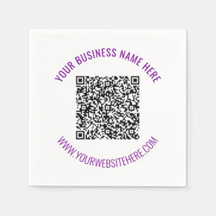 QR Code Scan Info Napkins mit benutzerdefiniertem  Serviette