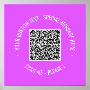 QR-Code-Scan-Info-Poster mit benutzerdefinierten T Poster