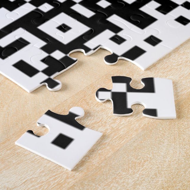QR Code Scan Info Puzzle Personalisiertes Geschenk (Seite)