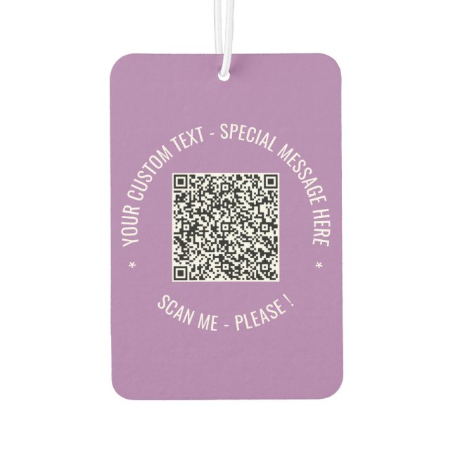 QR Code Scan Info Text Air Freshener wählen Farbe Autolufterfrischer (Rückseite)