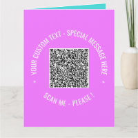 QR Code Scan Info Text und Farben Grußkarte