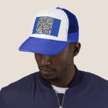 QR Code Scan Info Trucker Hat Choose Color Truckerkappe<br><div class="desc">Your QR Code Trucker Hat Scan Info Professional Personalized Modern Promotional Business Barcode Company or Fun Personal Unique Hats / Gift - Add Your QR Code - Image or Logo - photo / or text / more - Resize and Move or Remove / Add Elements - Image / Text with...</div>