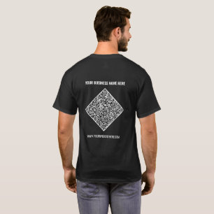 QR Code Scan Info und Custom Text Business T - Shi T-Shirt