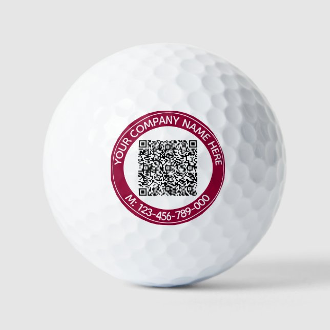 QR-Code-Scan-Info und Golf-Balls für benutzerdefin Golfball (Vorderseite)