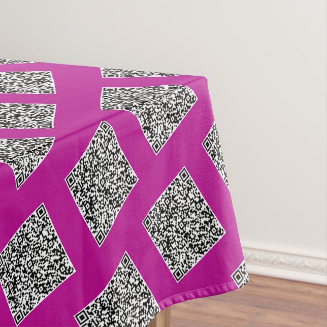 QR-Code-Scan-Info Werbeaktion Business-Tablett Tischdecke (Beispiel)