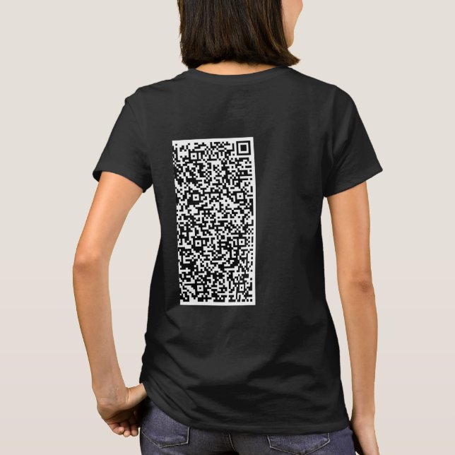 QR-Code-Scan-Informationen Personalisiert Ihren T  T-Shirt (Rückseite)