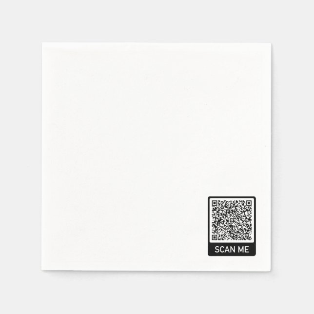 QR-Code-Scan-Informationen Personalisierte Werbe-N Serviette (Vorderseite)