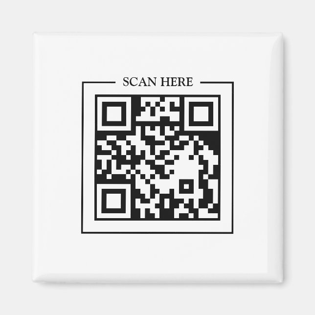 QR Code Scan Me Business Logos door sign Magnet (Vorne)