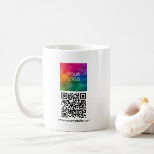 QR-Code Scan Me Upload Logo Moderne Einfache Vorla Kaffeetasse