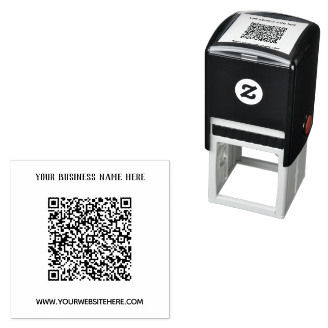 QR-Code-Scan-Name Website Briefmarke Permastempel (Beispiel)