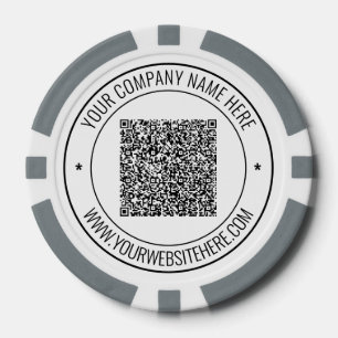 QR-Code-Scan- und benutzerdefinierte Text-Geschäft Pokerchips