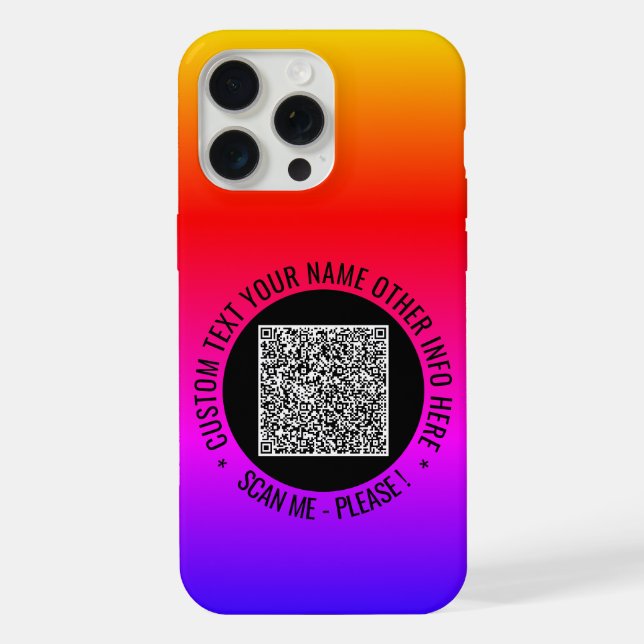 QR-Code-Scan und iPhone-Fall mit benutzerdefiniert iPhone Hülle (Rückseite)