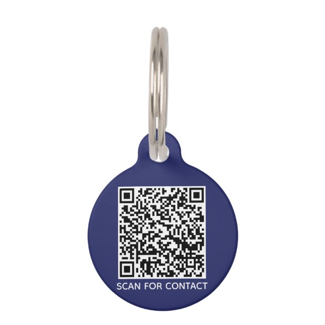 QR Code scannable kontaktlose Info Hunde Katze Mar Haustiermarke (Vorderseite)