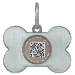 QR Code scannbare Kontakt Info benutzerdefinierter Tiermarke
