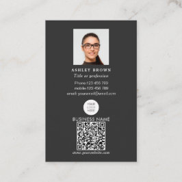 Qr-Code scannbarer Strichcode Modernes Logo Foto Visitenkarte