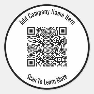 QR-Code scannen, um mehr zu erfahren Runder Aufkleber