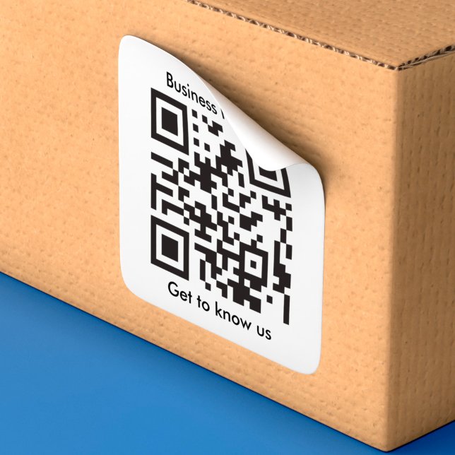 QR-Code-Scanner für benutzerdefinierten Text für d Quadratischer Aufkleber (Von Creator hochgeladen)