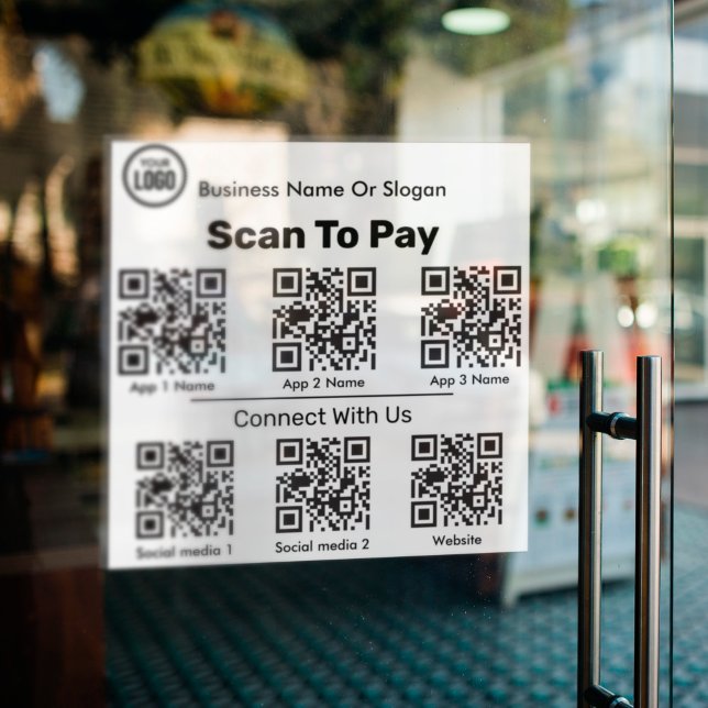 QR Code Scanner für Bezahlung und Social Media App Aufkleber (Von Creator hochgeladen)