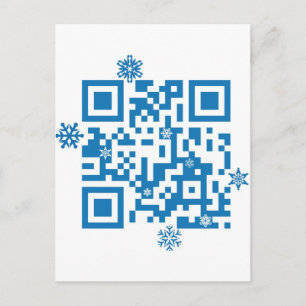 QR Code scans "Frohe Weihnachten"! Feiertagspostkarte