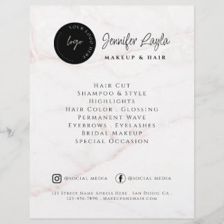 QR-Code-Schönheitssalon benutzerdefiniertes Logo r Flyer