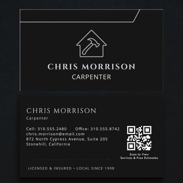 QR-Code-Schreinerei Tischler  Visitenkarte (Von Creator hochgeladen)