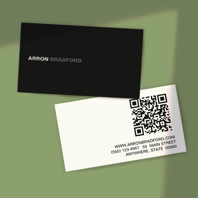 QR-Code Schwarz Visitenkarte (Von Creator hochgeladen)