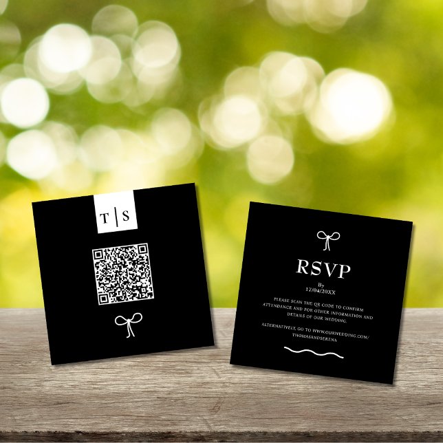 QR-Code Schwarz-weiß Nichts Extravagant nur Liebe Mitteilungskarte (Von Creator hochgeladen)