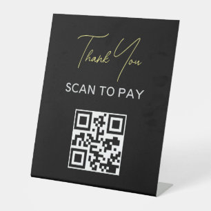 QR-Code Schwarz-weiße, berührungslose, scannable B Sockelschild