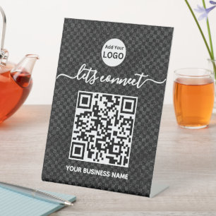 QR-Code   Schwarzer Scan des Logos für die Verbind Sockelschild