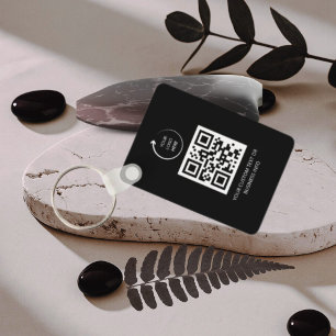QR-Code schwarzes einfaches professionelles Logo Schlüsselanhänger