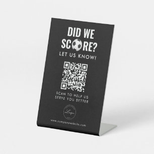 QR-Code   Schwarzes Logo für Feedback-Services für Sockelschild