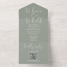 QR-Code-Seite als grüne Hochzeit zu haben und zu h All In One Einladung