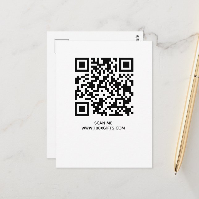 QR-CODE-SIGN FÜR UNTERNEHMEN - NUTZEN SIE HIER DEN POSTKARTE (Vorderseite/Rückseite Beispiel)