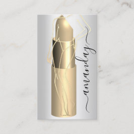 QR-Code-Silber für berufliches Makeup-Body-Lipstic Visitenkarte