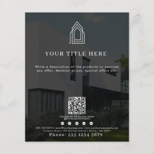 QR Code Social Media Foto für moderne Geschäftslog Flyer