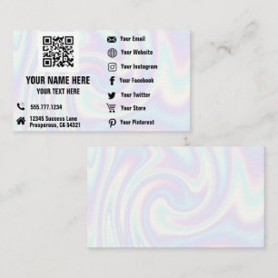 QR-Code Social Media Hologram-Geschäftskarte Visitenkarte