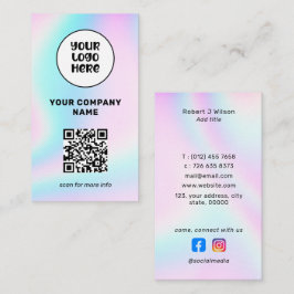 QR-Code Social Media Holographic Visitenkarte