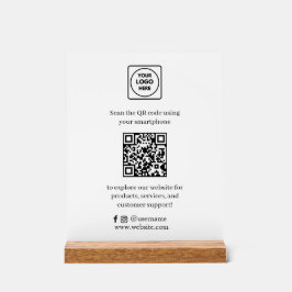 QR Code Social Media | Kundenspezifische Prüfung Acrylschild