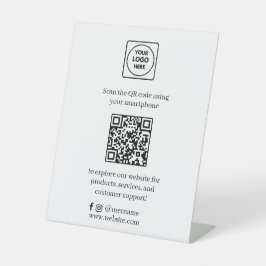 QR Code Social Media | Kundenspezifische Prüfung Sockelschild