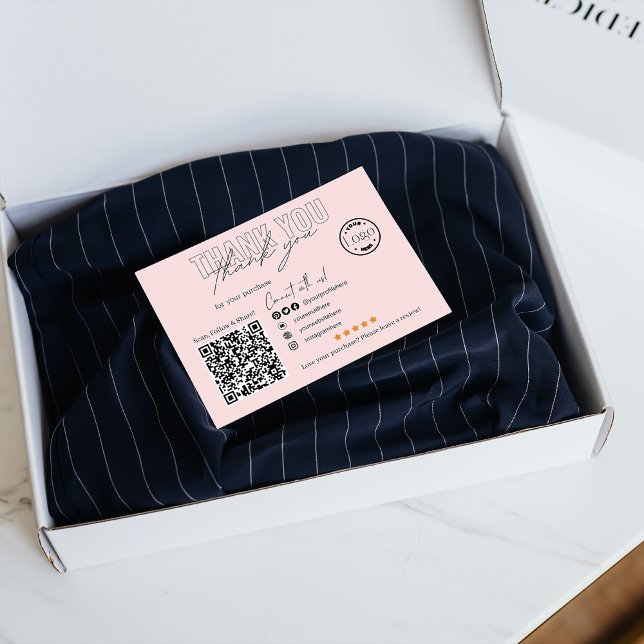 QR-Code Social-Media-Logo vielen Dank an die Wirts Dankeskarte (Von Creator hochgeladen)