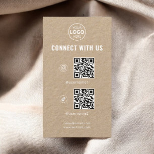 QR-Code Social Media-Logo Visitenkarte