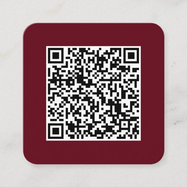QR-Code-Social Media-modern-einfach-Beruflich  Quadratische Visitenkarte (Vorderseite)
