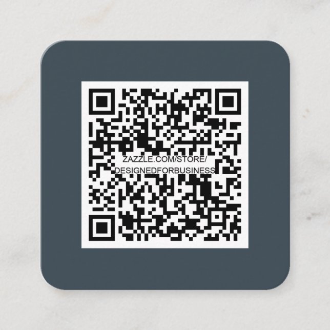 QR-Code-Social Media-modern-einfach-Beruflich Quadratische Visitenkarte (Vorderseite)