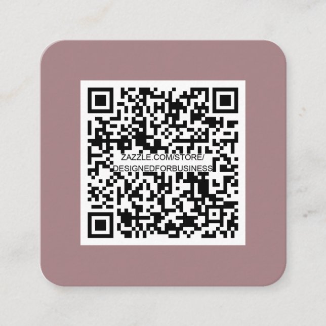 QR-Code-Social Media-Modern-Einfach-Beruflicher Sq Quadratische Visitenkarte (Vorderseite)
