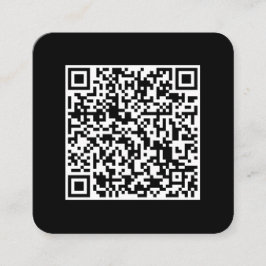 QR Code-Social Media-Modern Schwarz-Weiß Quadratische Visitenkarte