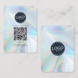 QR Code Social Media und Website Holographic Visitenkarte